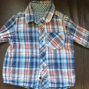 Boys Snap Button Reversible Shirt in Size 3-4